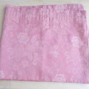 Vintage Blouson Valance Pink Brocade Floral Cottage Kitchen Café Curtain Window